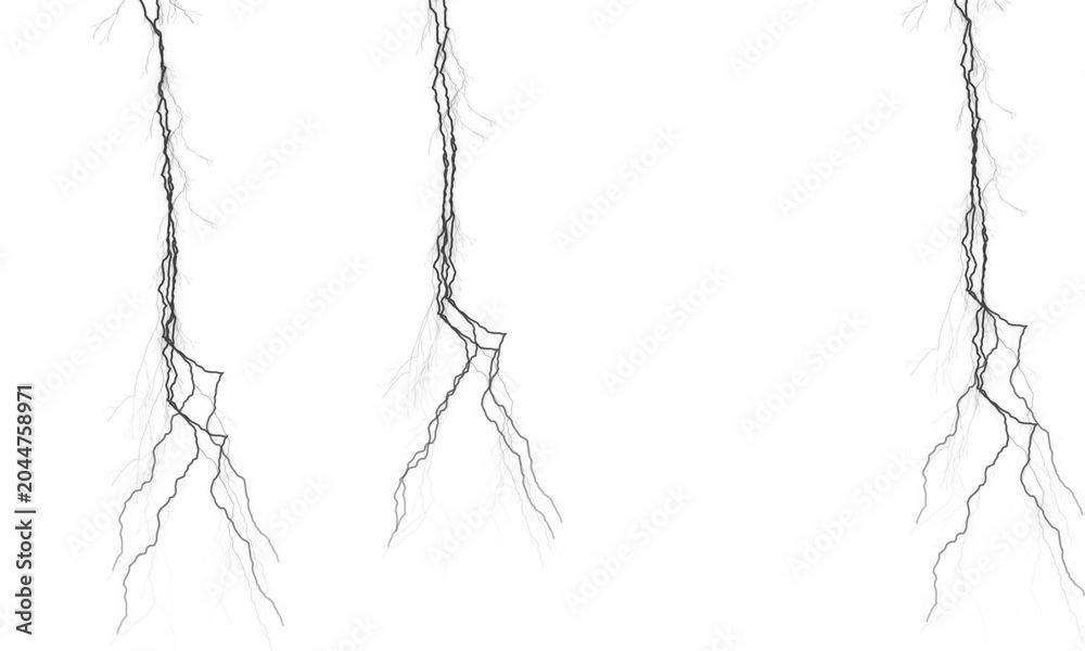 Fototapeta premium Cracks in wall, crack lines, broken plaster, damaged surface, isolated on white background