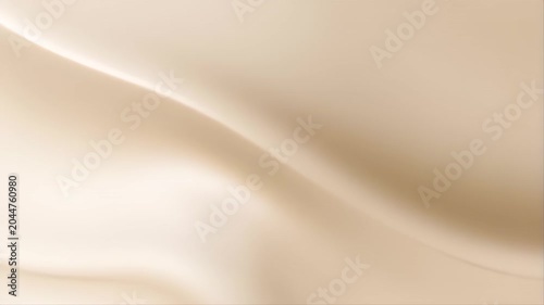 Creamy Fluid Background with Smooth, Gently Flowing Curves and Natural Light Reflections, Suitable for Cosmetic Product Advertising.