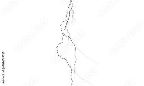 Crack in the wall, broken plaster, damaged surface