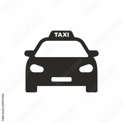 Taxi car icon front view