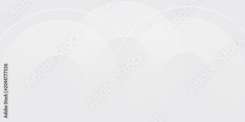 Billede på lærred Vector white cricle lines on gray background