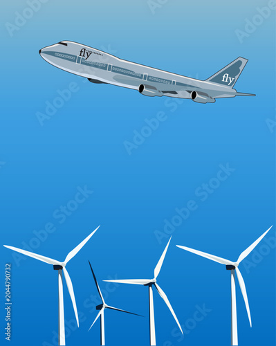 pale eoliche e aereo