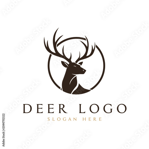 Deer Head Logo Design Creative Idea