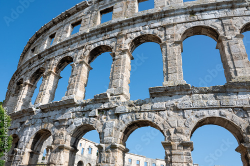 Part of the Amphitheater in Pula, Croatia