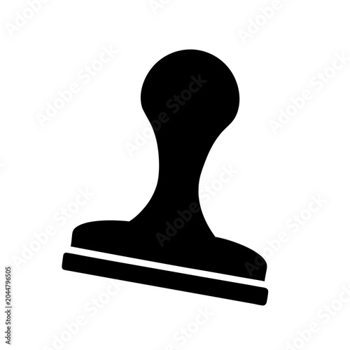 Vintage Rubber Stamp Approval Seal with Red Ink Outline on White Background