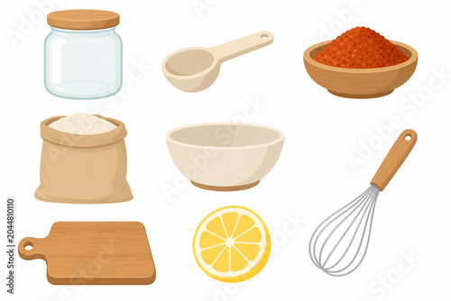 Kitchen pantry object icons