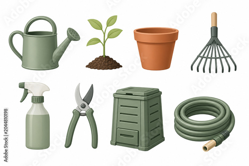 Garden home care icons
