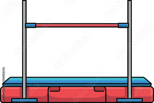 Cute cartoon a illustrator vector high jump