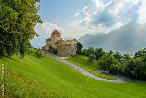 Tableau sur toile Exterior of Vaduz castle in Liechtenstein during summer