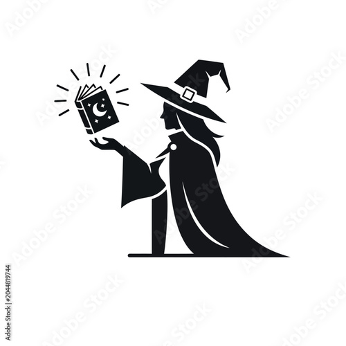 Foto Silhouette of a magic woman 1.