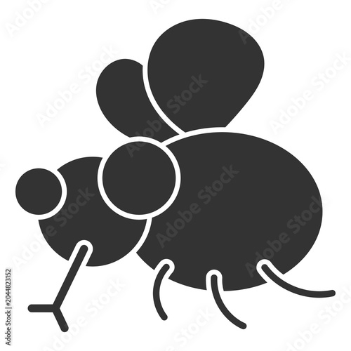 Tableau sur toile black silhouette fly illustration