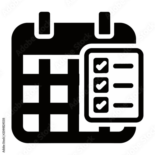 Sleek vector icon of a smartphone displaying a checklist app with three completed tasks
