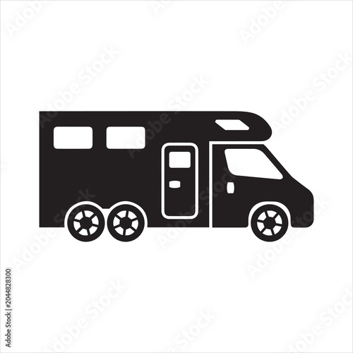 Luxury Motorhome RV Vector Icon
