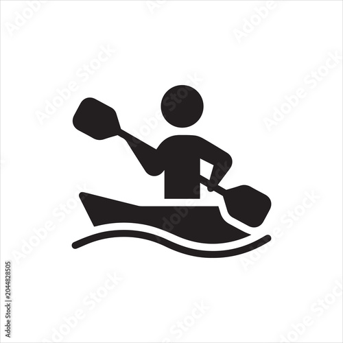 Kayaking Water Sport Flat Icon