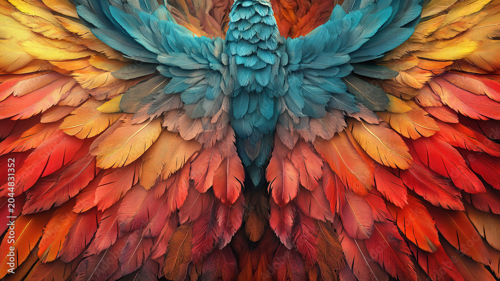 Obraz premium colorful wing texture 