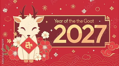 Cute Chinese New Year goat design