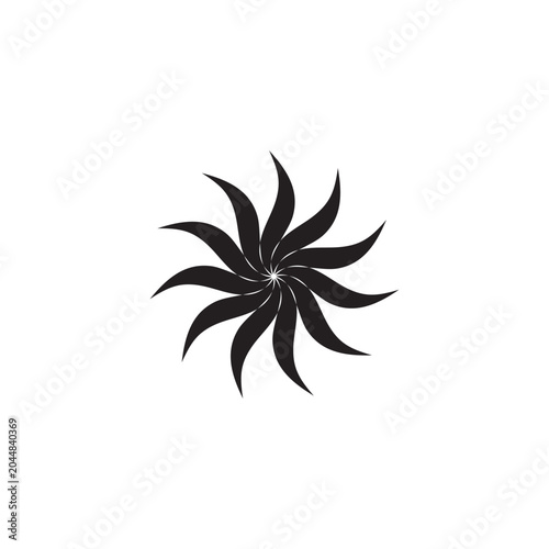 Photography Print: Abstract cosmic black hole spiral icon vector