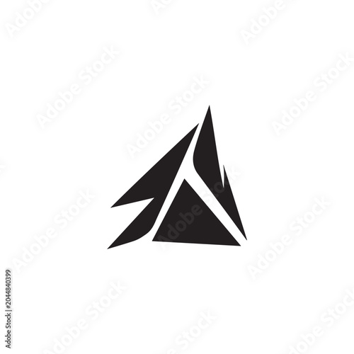 Foto PrintFuturistic letter A aerospace logo vector