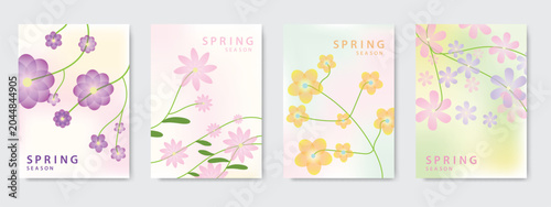 Elegant Spring Breeze Festival Flyer Template, Clean Vector Banner Pack for Nature Presentation.
