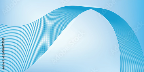 Foto Deep sky blue gradient abstract background with stripes curve line vector image