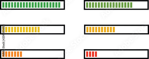 Obraz na plátně Progress loading bars level set