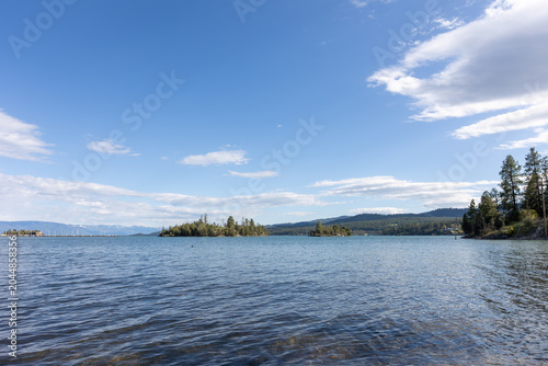 blue water of somers montana, flathead lake views