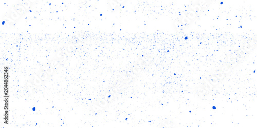Blue Speckle Pattern: Abstract blue specks scattered across a white background create a dynamic and textured visual.