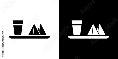Sehri icon in solid style representing pre-dawn meal, Ramadan fasting preparation, Islamic tradition and spiritual nourishment.