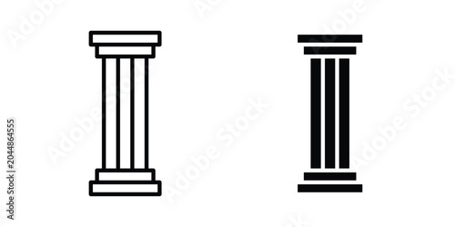 Foto Antique Column icon in different style