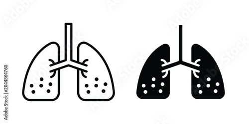 Konstfotografi Asthma icon in different style. vector flat and outlined icons