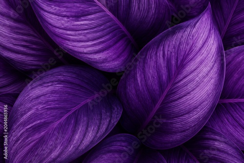 Purple foliage overlapping leaves forming textured botanical pattern