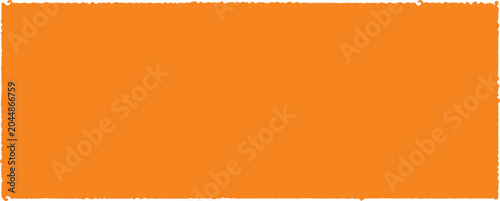 Tableau sur toile Orange rectangular shape with frayed edges on white background