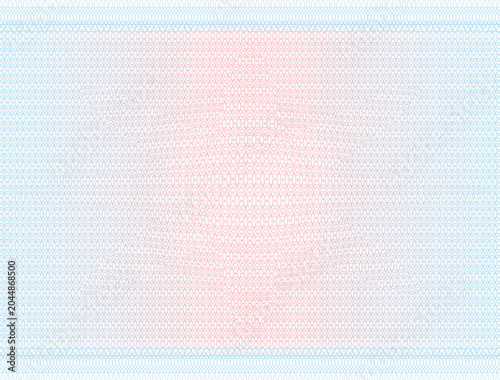 Light blue and pink guilloche security design for certificates