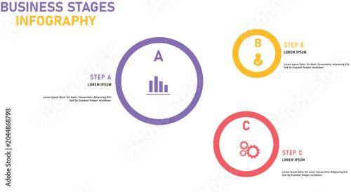 Foto Infographic chart template modern style for presentation