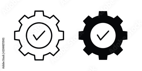 Foto Easy setup icon in different style