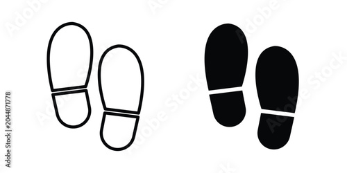 Fotografía Footprint icon in different style. vector flat and outlined icons