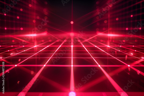 Red laser light grid security system background