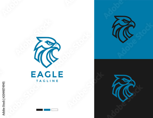 Outline eagle logo. Simple and minimalist logo