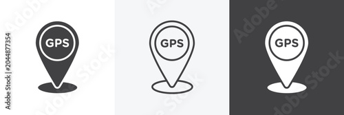 Foto Gps icon set for web