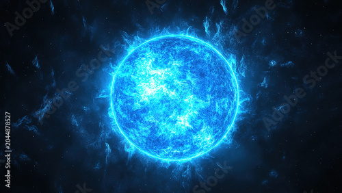 blue sun circle energy light 