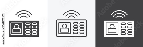 Foto Interphone icon set for web