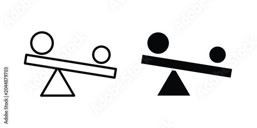 Canvastavla Leverage icon in different style. vector flat and outlined icons