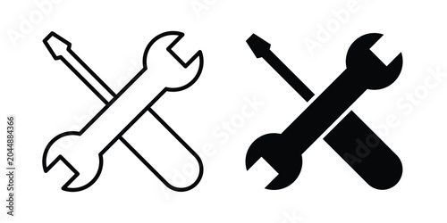 Tableau sur toile Repair icon in different style. vector flat and outlined icons