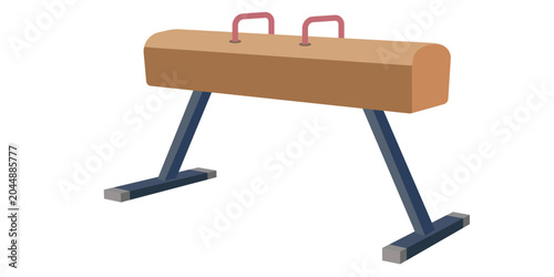 Schilderij op canvas Gymnastics Pommel Horse with Handles and Metal Legs