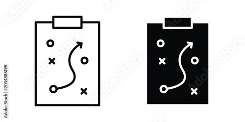 Foto Strategical planning icon in different style