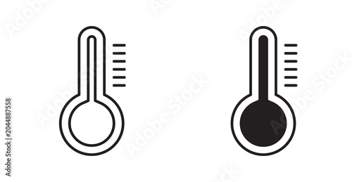 Konstfotografi Thermometer icon. Vector illustration isolated on white.