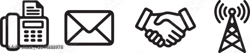 Communication and partnership icons