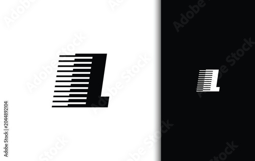 Modern Letter L Speed Line Logo Design for Technology and Corporate Brand Identity