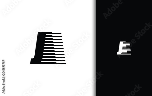 Modern Letter J Speed Line Logo Design for Technology and Corporate Brand Identity