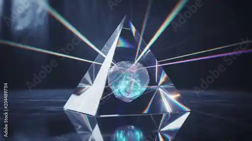 Принти на полотні Diamond Refracting Light Brilliantly Shining.